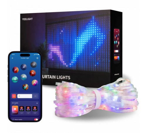 Гирлянда-штора умная Yeelight Curtain Lights 475 ламп, 1,5м x2м